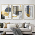 Modern Golden Abstract Canvas