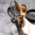 Black/Gold Cutlery Set