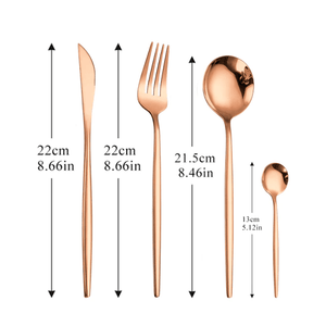 4pcs Black Gold Stainless Steel Cutlery Set