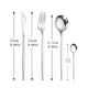4pcs Black Gold Stainless Steel Cutlery Set
