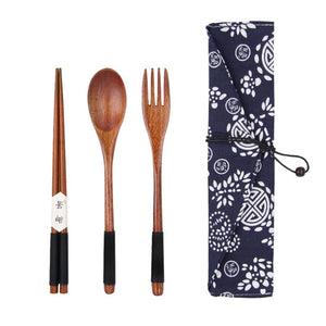 Portable Wood Cutlery Set