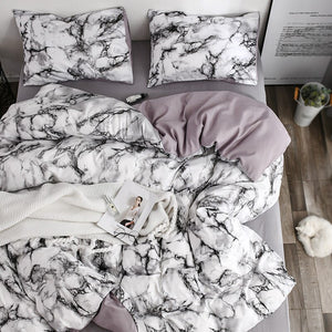 Nordic White Reactive Print Bed Cover