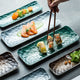 Nordic Ceramic Glazed Sushi Plate
