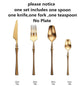 Stainless Steel Gold Cutlery Set
