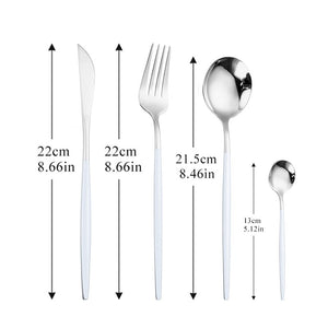 4pcs Black Gold Stainless Steel Cutlery Set