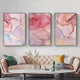 Modern Pink Golden Abstract Canvas