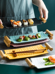Nordic Ceramic Rectangular Sushi Long Plate