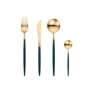 White Gold Cutlery Set