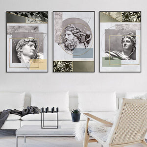 Abstract Statue Wall Paintings