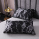 Nordic Black Reactive Print Bed Cover