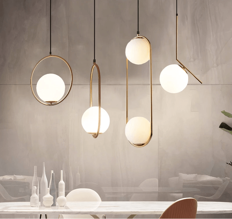 Nordic Glass Ball Hanging Lights ZenQ Designs