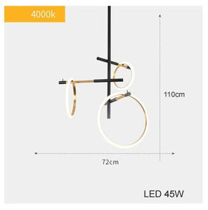 Pendant Light with Conductive Rings