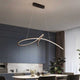 Modern Strip Pendant Light hanging over the entire dining table _ZenQ Designs