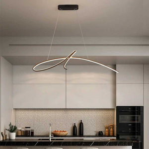 Modern Strip Pendant Light in a modernly designed kitchen_ZenQ Designs