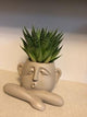 Minimalist Ceramic Abstract Head Vase - ZenQ Designs
