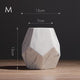 Modern White Marbled Geometric Vase - ZenQ Designs