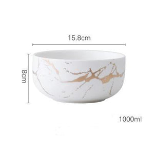 Gold Marble Ceramic Tableware Set - ZenQ Designs