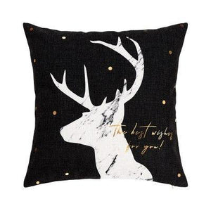 Black Gold Deer Pillow Case - ZenQ Designs