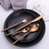 304 Stainless Steel Golden Cutlery Tableware Set