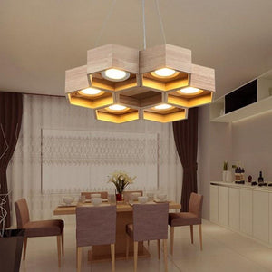 Wooden Honeycomb Pendant Light - ZenQ Designs
