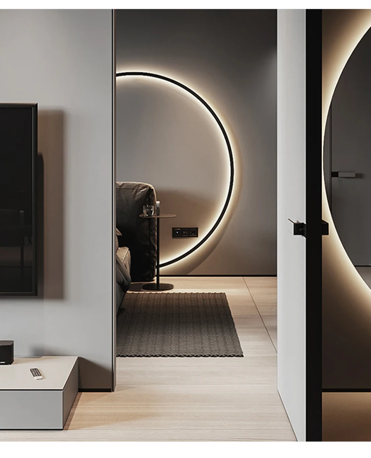 H068a120d357449d1b9805777b8f37511B - Modern Minimalist Round Wall Lamp