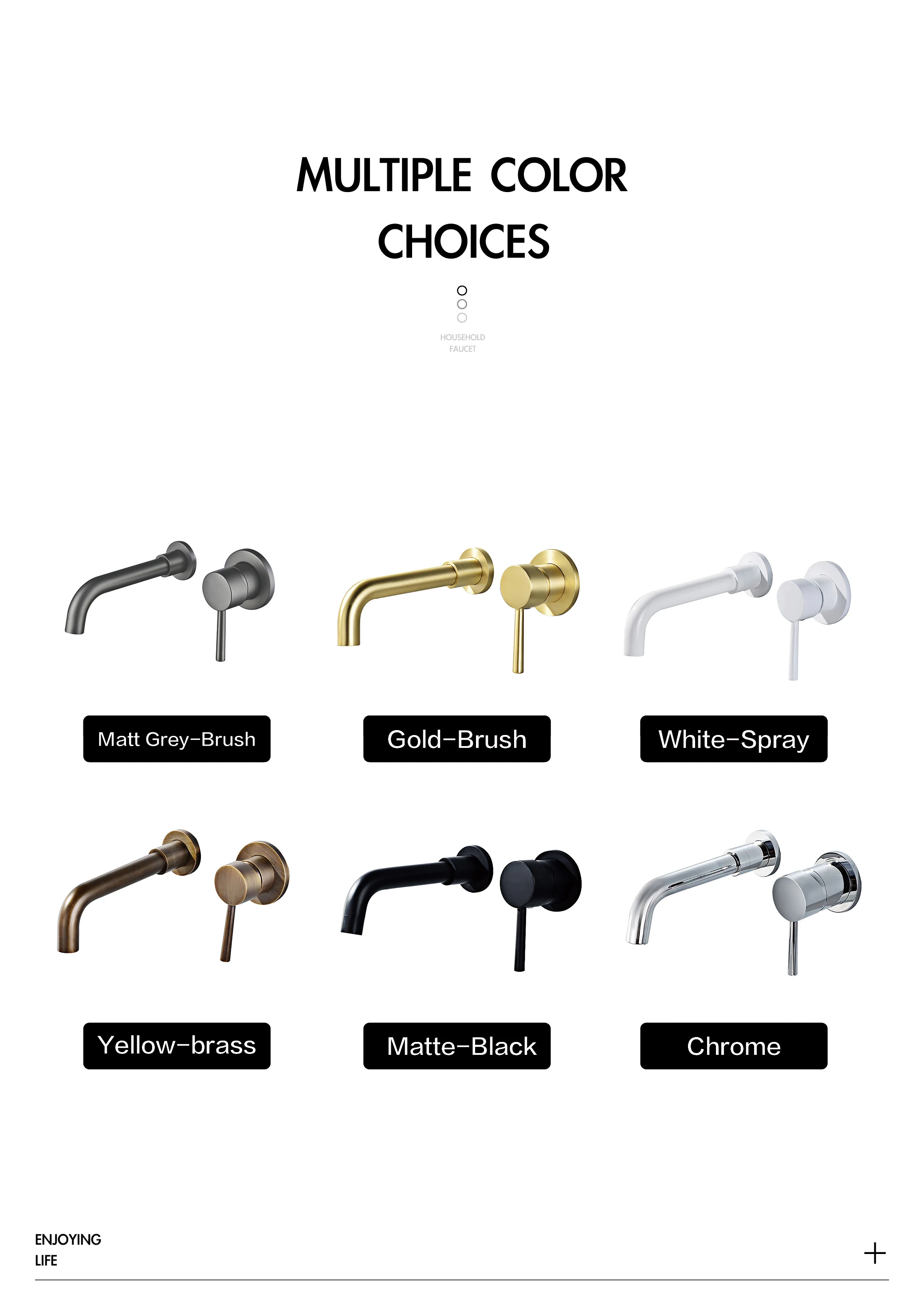 H0764bc9dc6c24342ac94fdb8fc948b74f - Brass wall type basin faucet