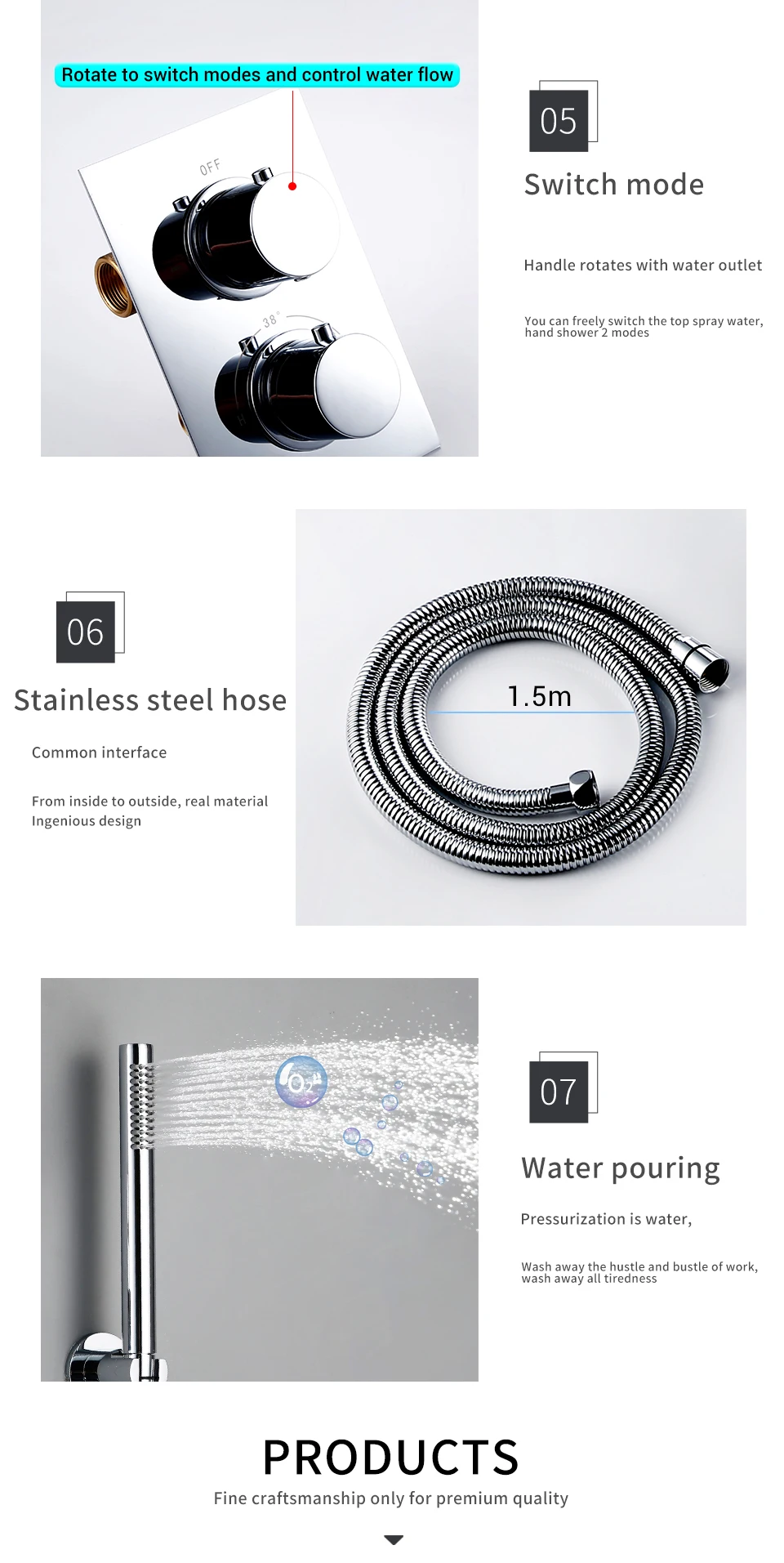 H1a6ed8cb453c456bb291fe398af009b3P - Brass Shower Bathroom Faucet