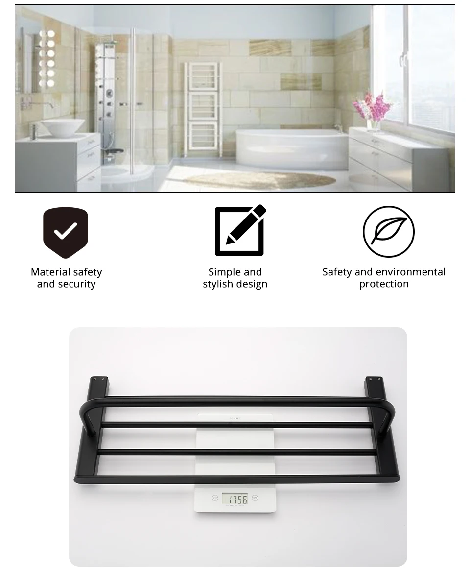 H225f1f83a3d34cd188cf90f29ee0f218H - Matte Black Towel Holder