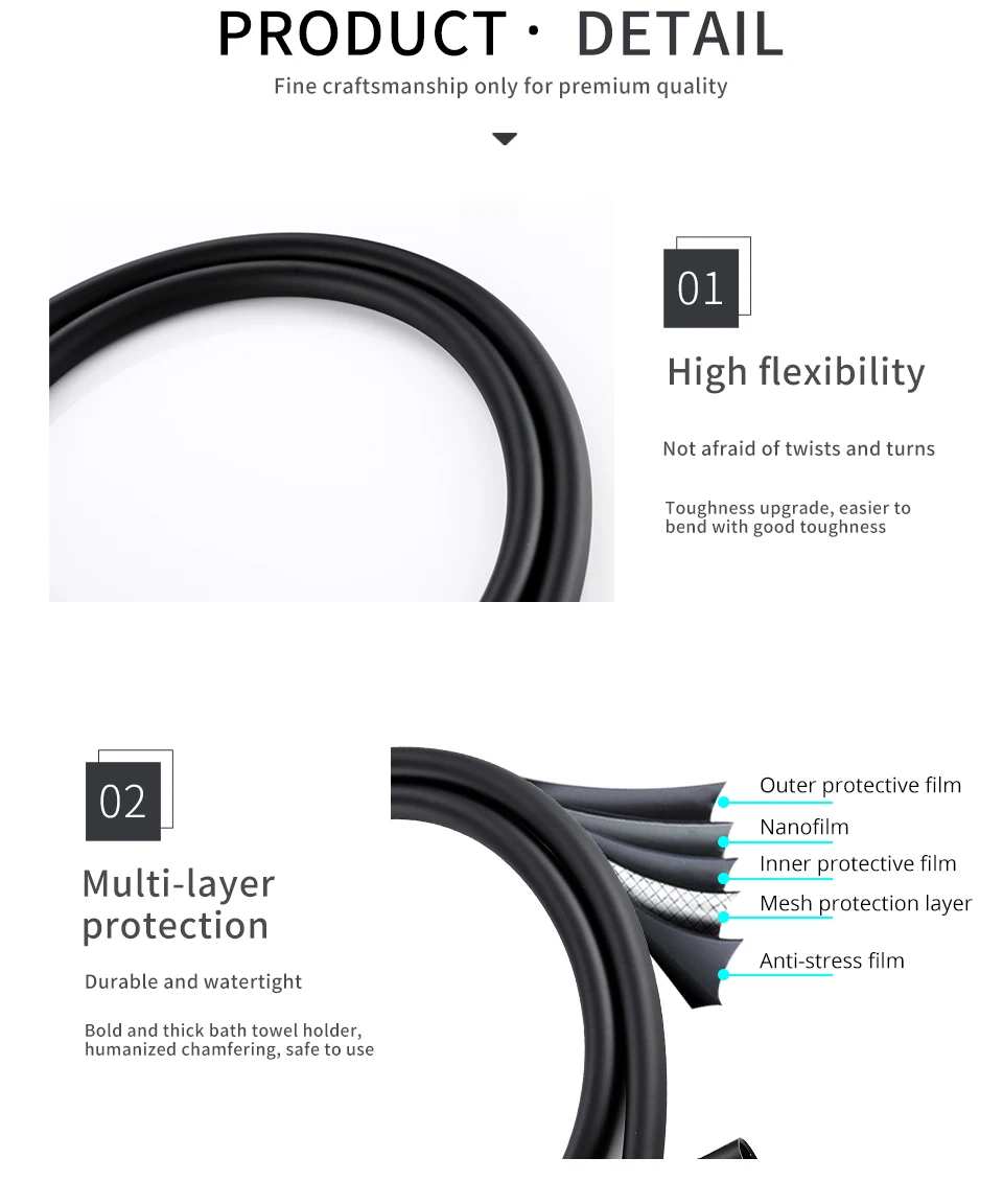 H280a133563274dc3bf02177374d143d1U - Matte Black Shower Hose