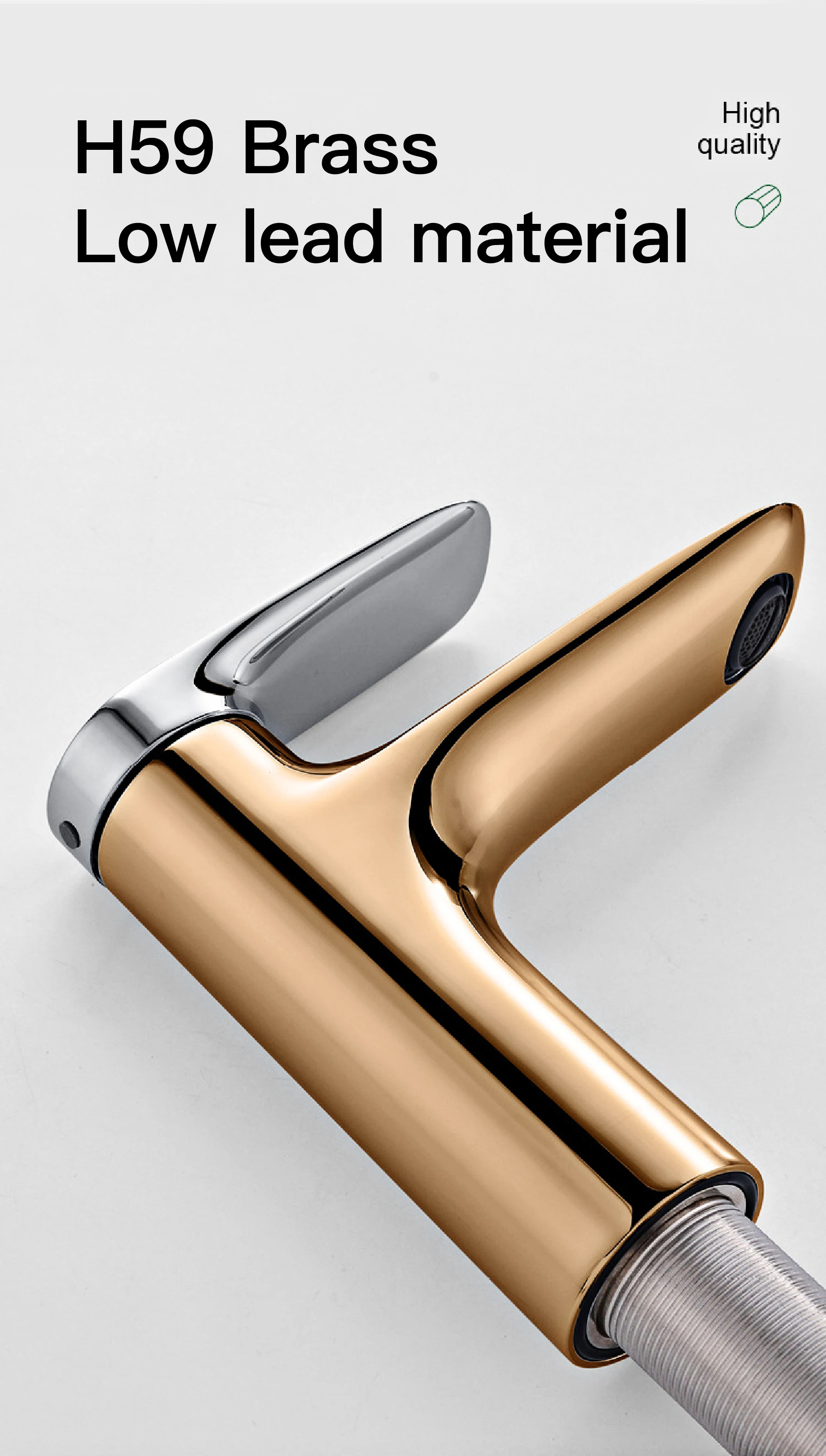 H3a336ec63a7f45c3aeb2a8ffbb3ef895d - Modern simple bathroom brass faucet