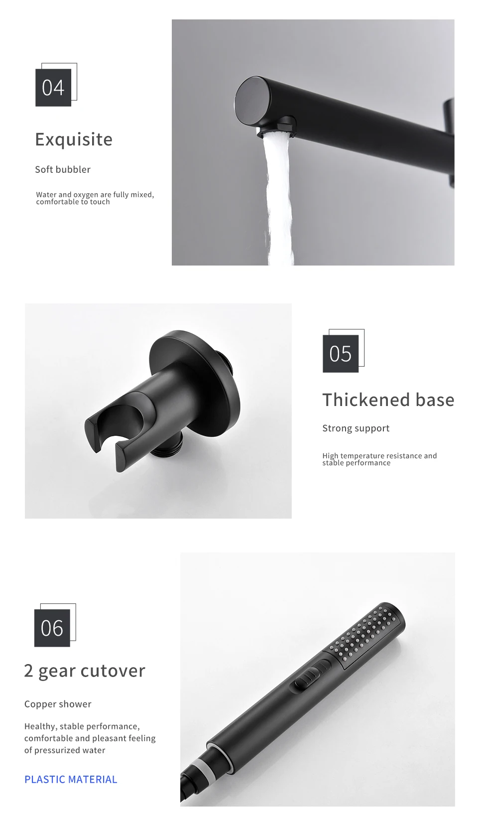 H3b44897c15a84a8bbc349329bae67a4dI - Matte Black Wall Embed Bathroom Faucet