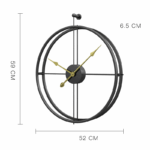 Large Nordic Vintage Metal Clock - ZenQ Designs