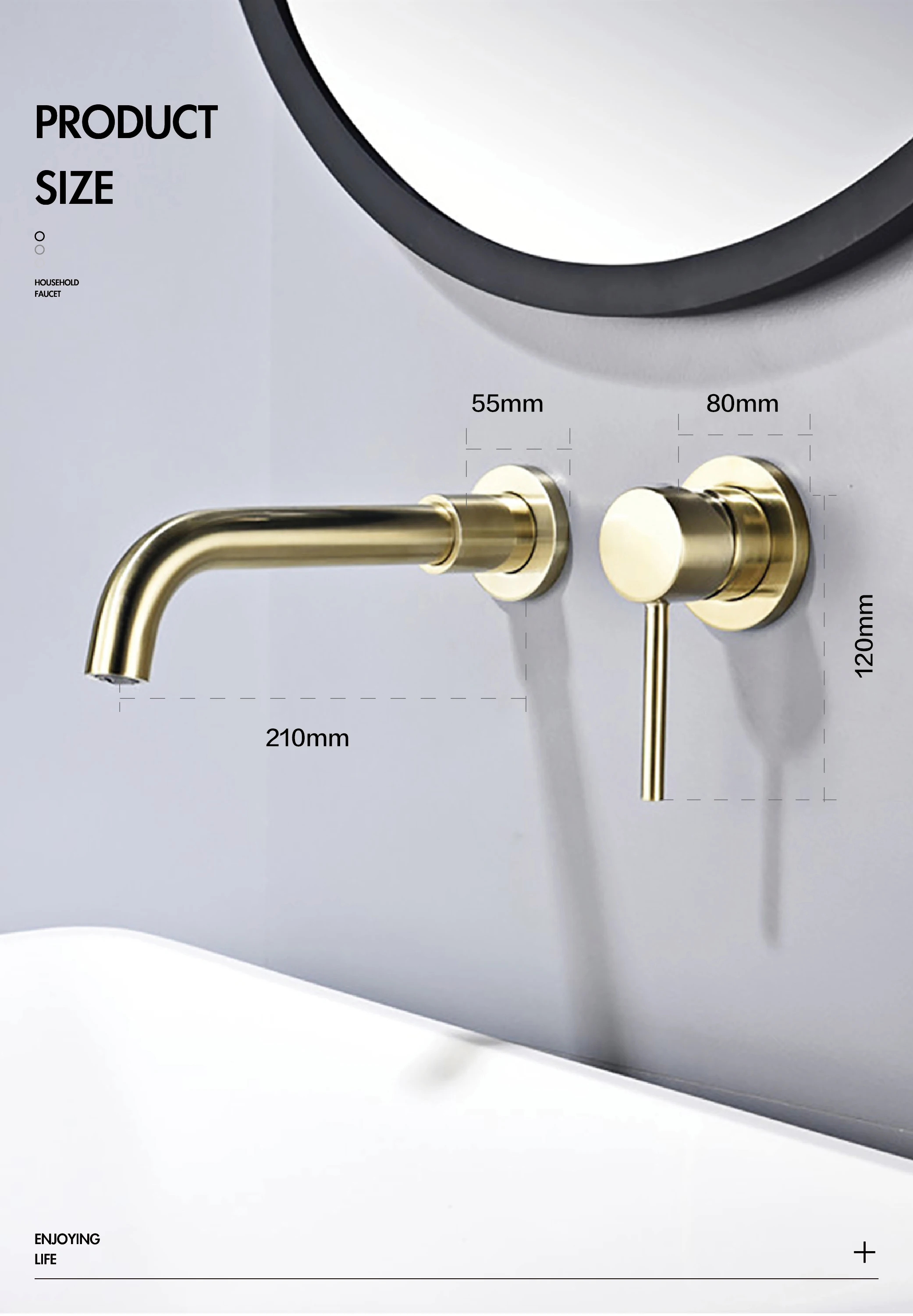 H696e643ef0f546538eeace5dcf74d660b - Brass wall type basin faucet