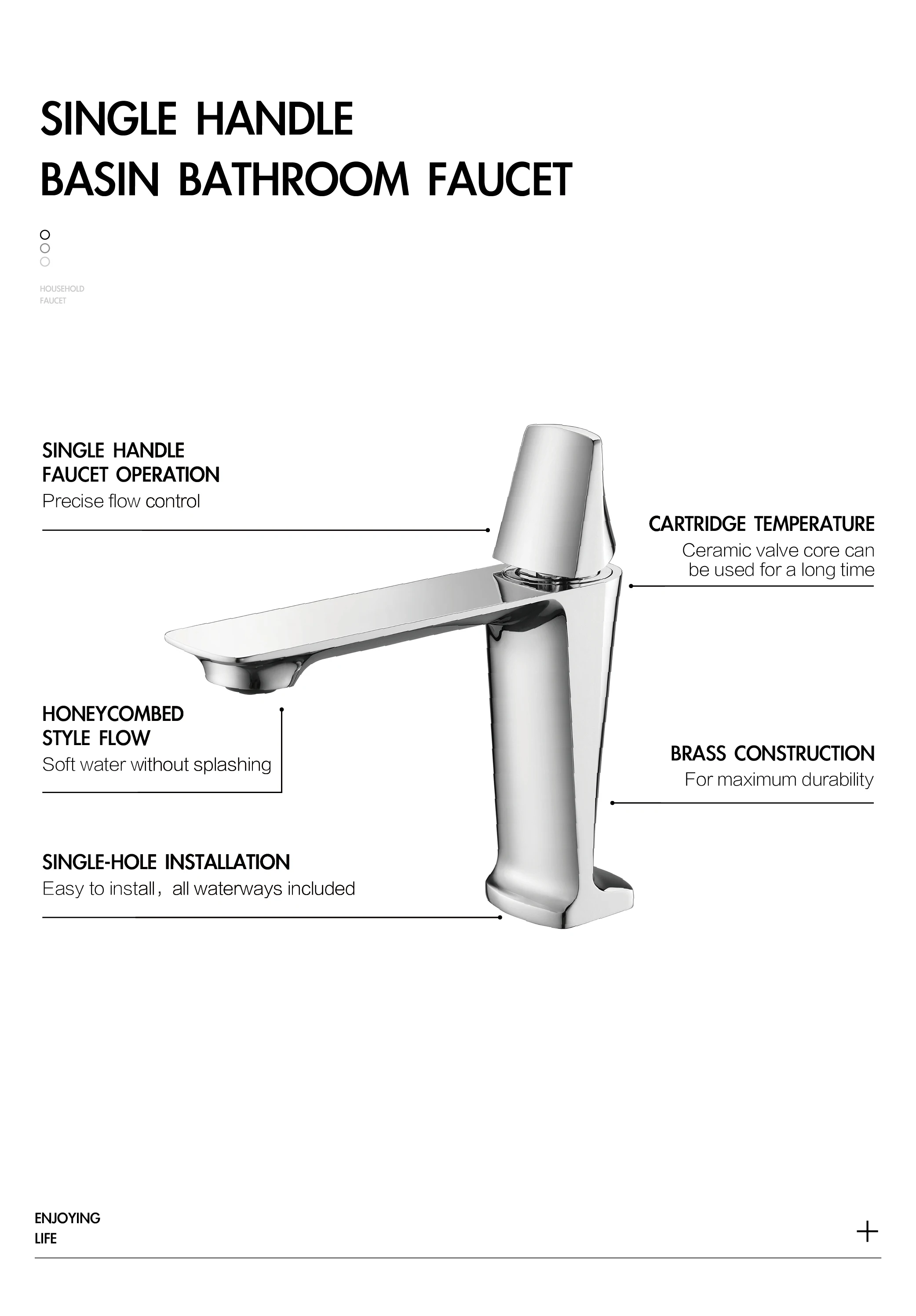 H71c1364aaa8344f8a11089b189920346k - Modern single handle bathroom sink faucet