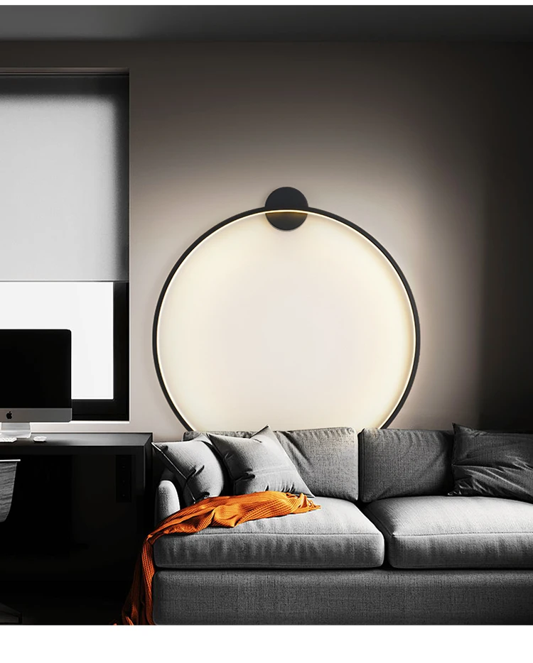 H7ddd341e398a4630817f43885149de0eE - Modern Minimalist Round Wall Lamp