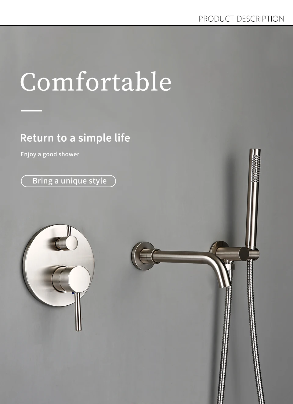 H820ded678ad74a588acfa726e76b9932X - Silver Bathtub Shower
