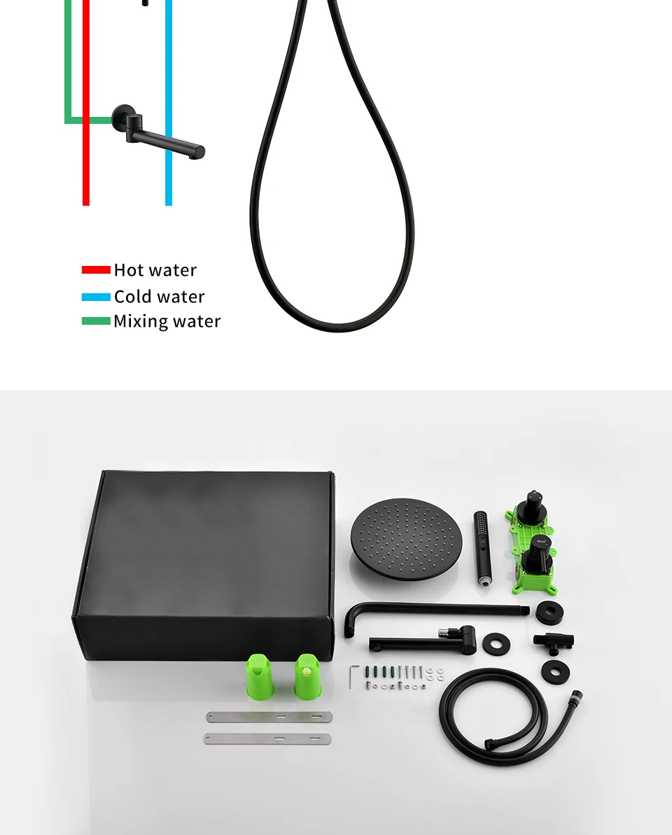 H82cbc1cb9bb34c12add6ebc5bb0401836 - Matte Black Wall Embed Bathroom Faucet