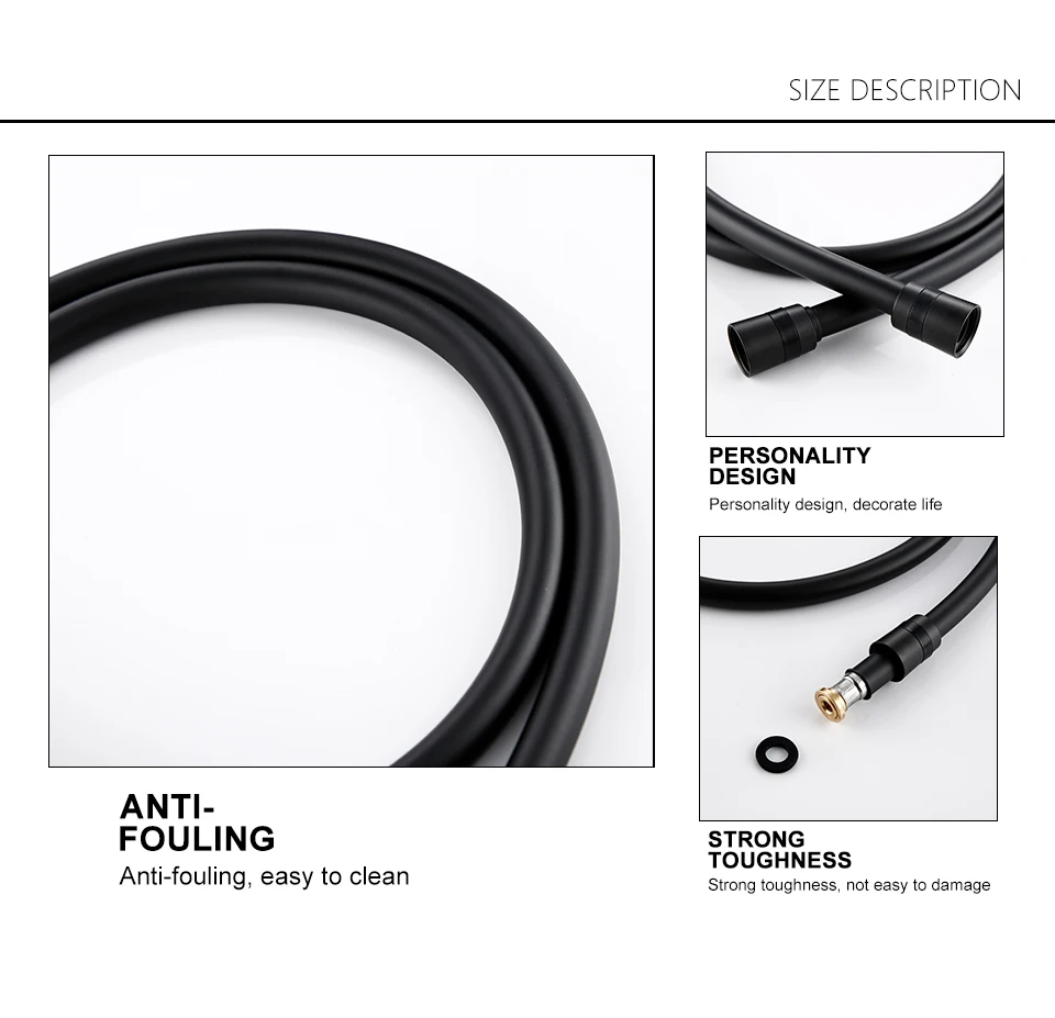 H99acf5ddcc3e4d0faa490f81d6caaa2bv - Matte Black Shower Hose