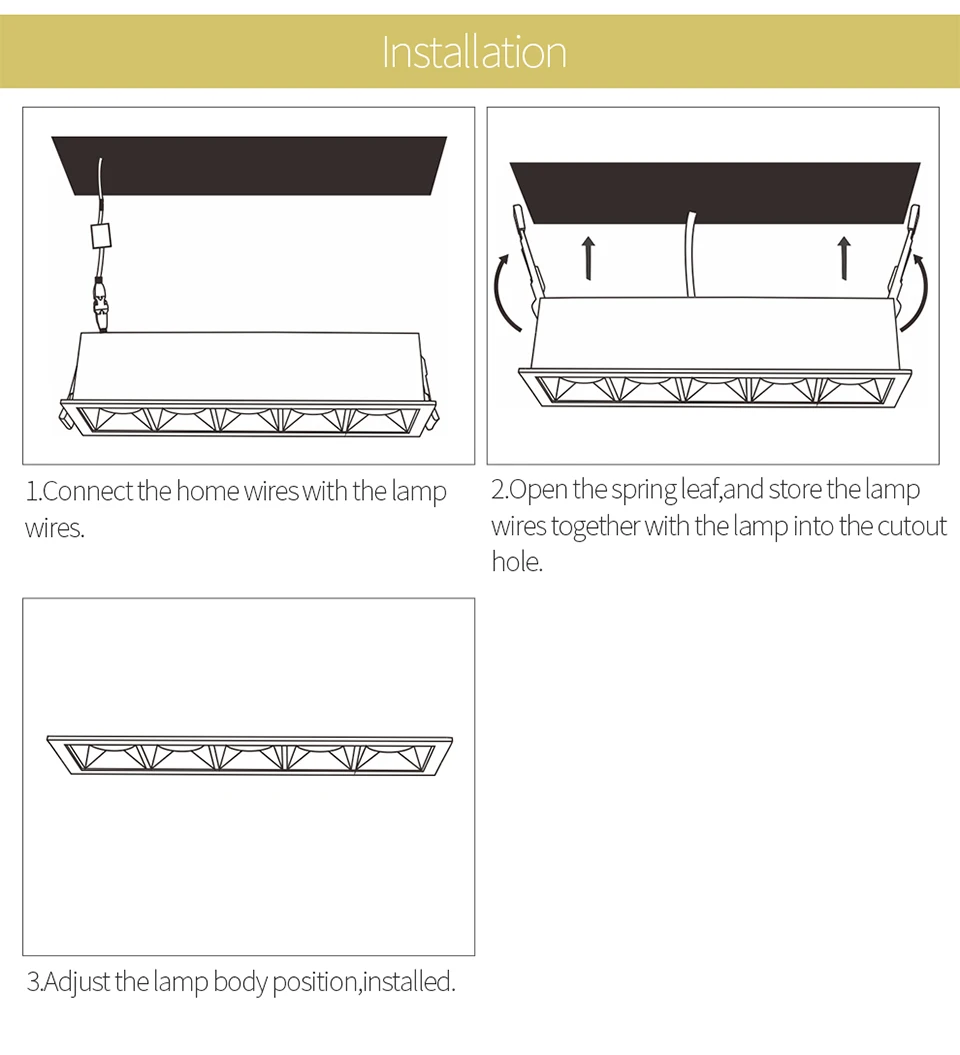 HTB1AZsgXRv0gK0jSZKbq6zK2FXaa - LED Grid Ceiling Spotlights