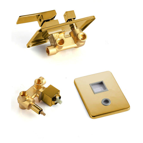 - Gold Brass Rainfall Shower Head