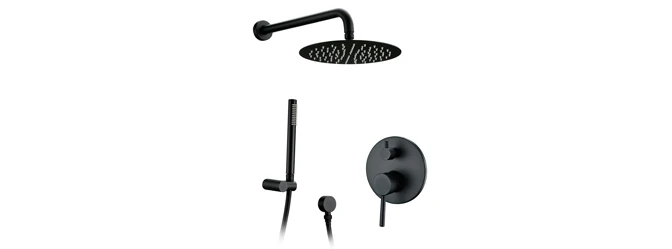 - Brass Black Bathroom Shower Set