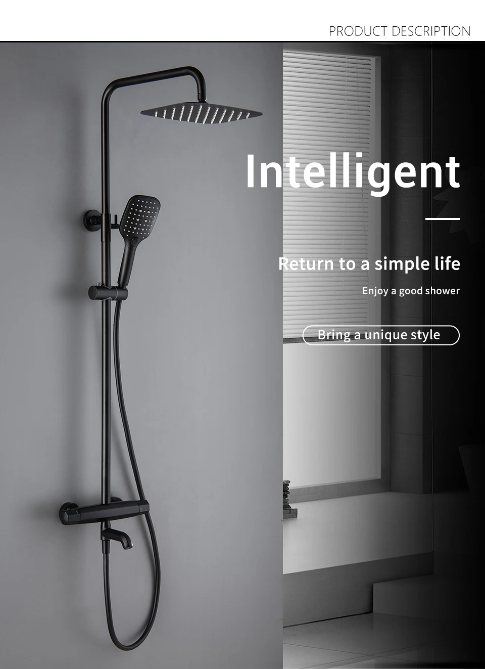 He497fbaa8861433c8d111d3ce2cf6106F - Black Bathroom Shower Faucet