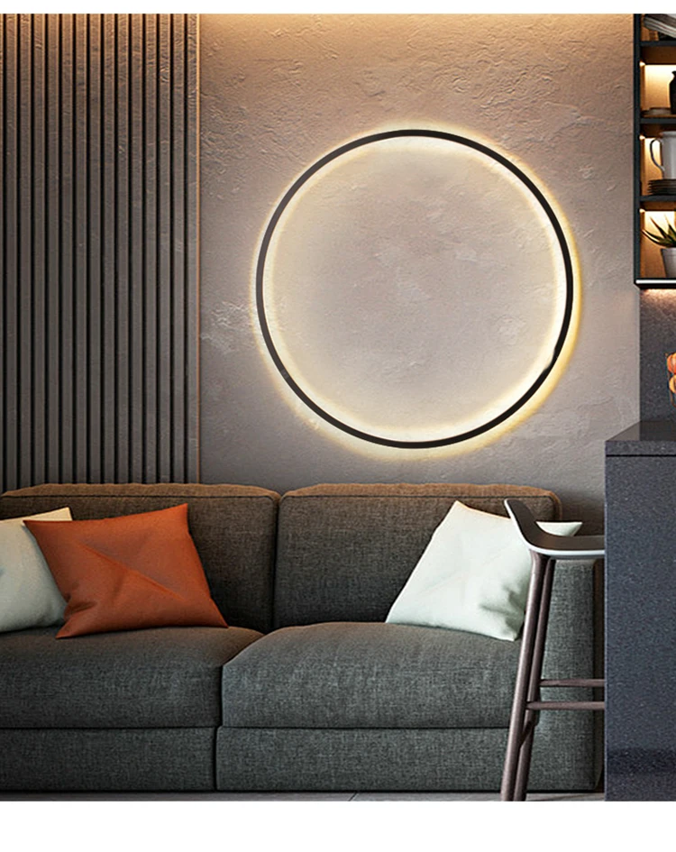 He8d930b0d8e54c4382a345ee932821794 - Modern Minimalist Round Wall Lamp