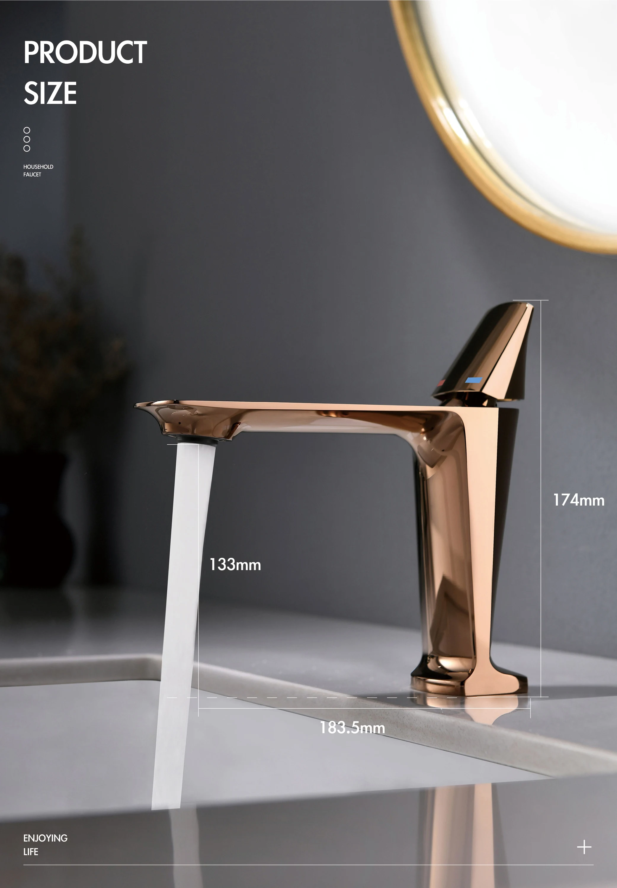 Hef98842990a442c39c394123a7f4e80cF - Modern single handle bathroom sink faucet