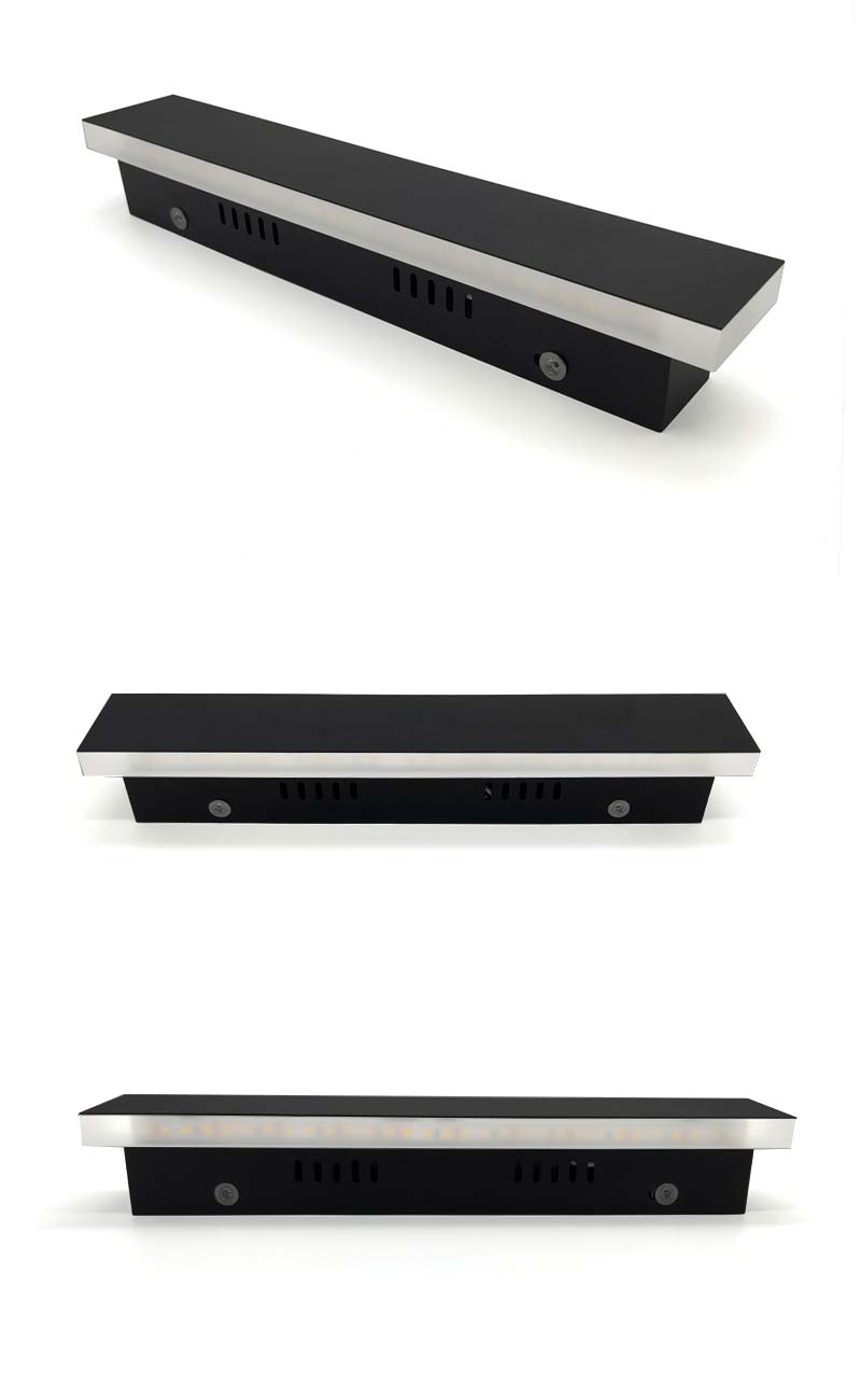 Modern Wall Fixture from 3 different angles - ZenQ Designs