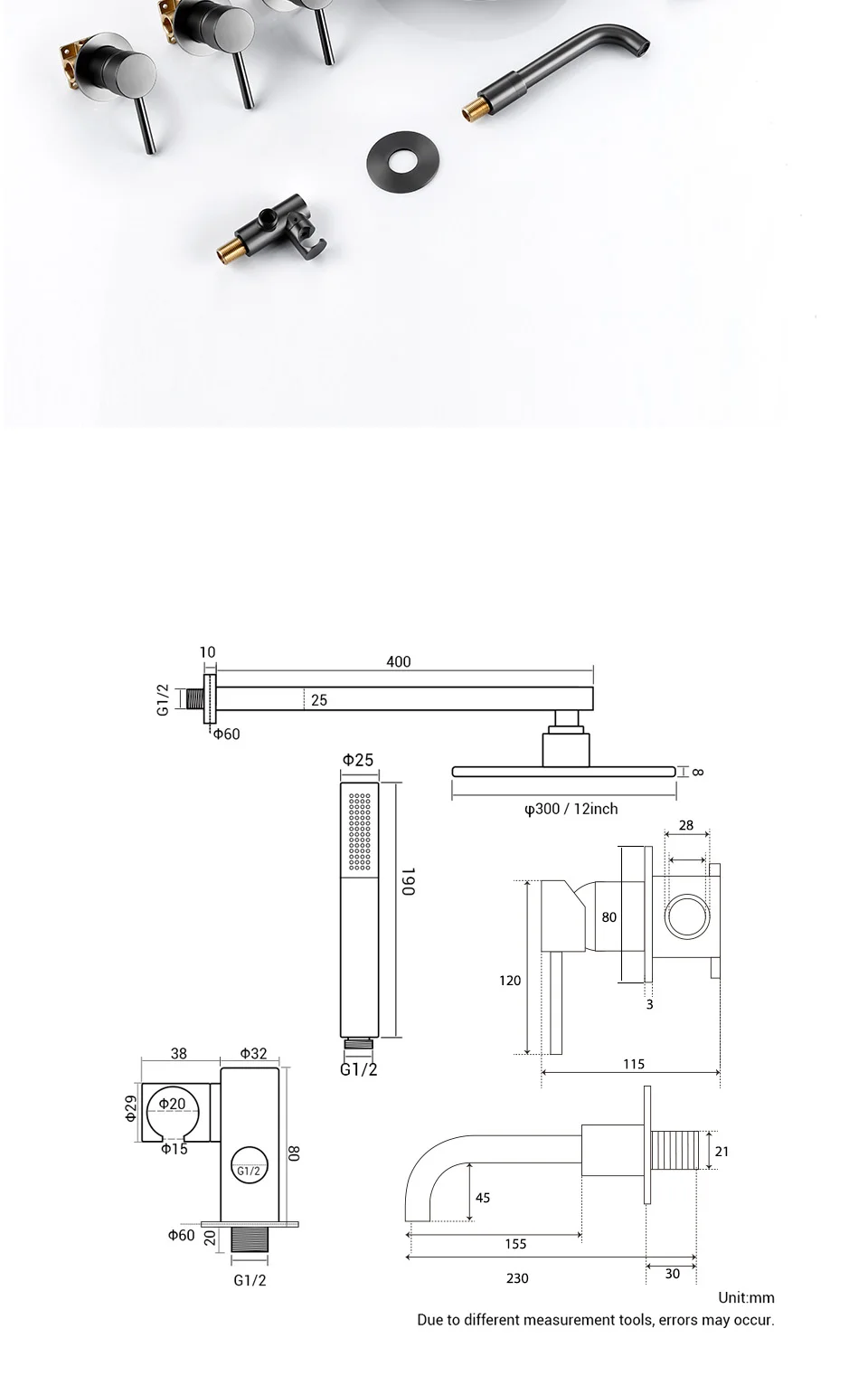 S0ed6598c782849b8a9e4bef28429cfc40 - Shower Faucet Set