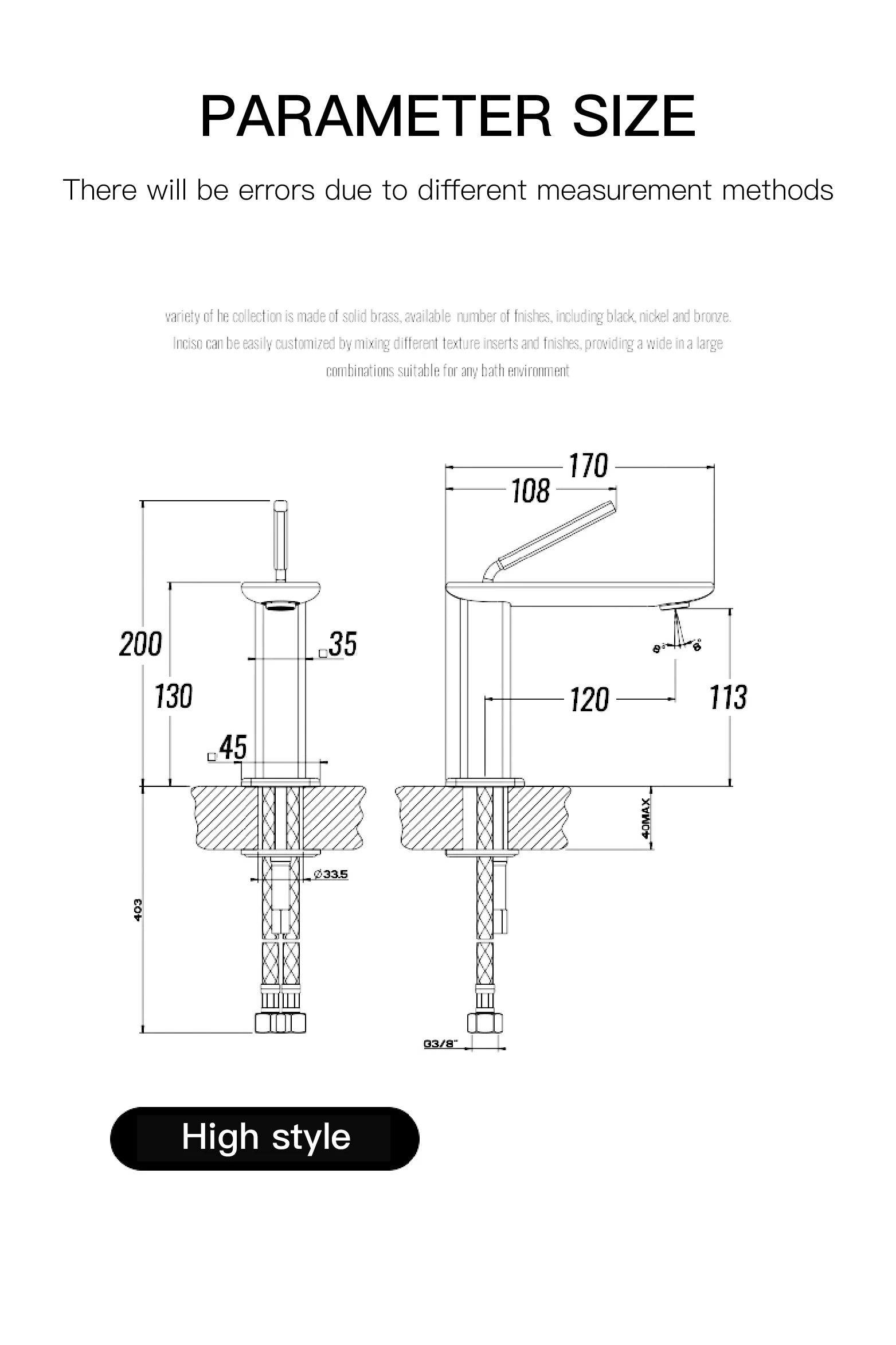S166e3a411f944e4ab57b8e163f026733T - Square Copper Bathroom Faucet