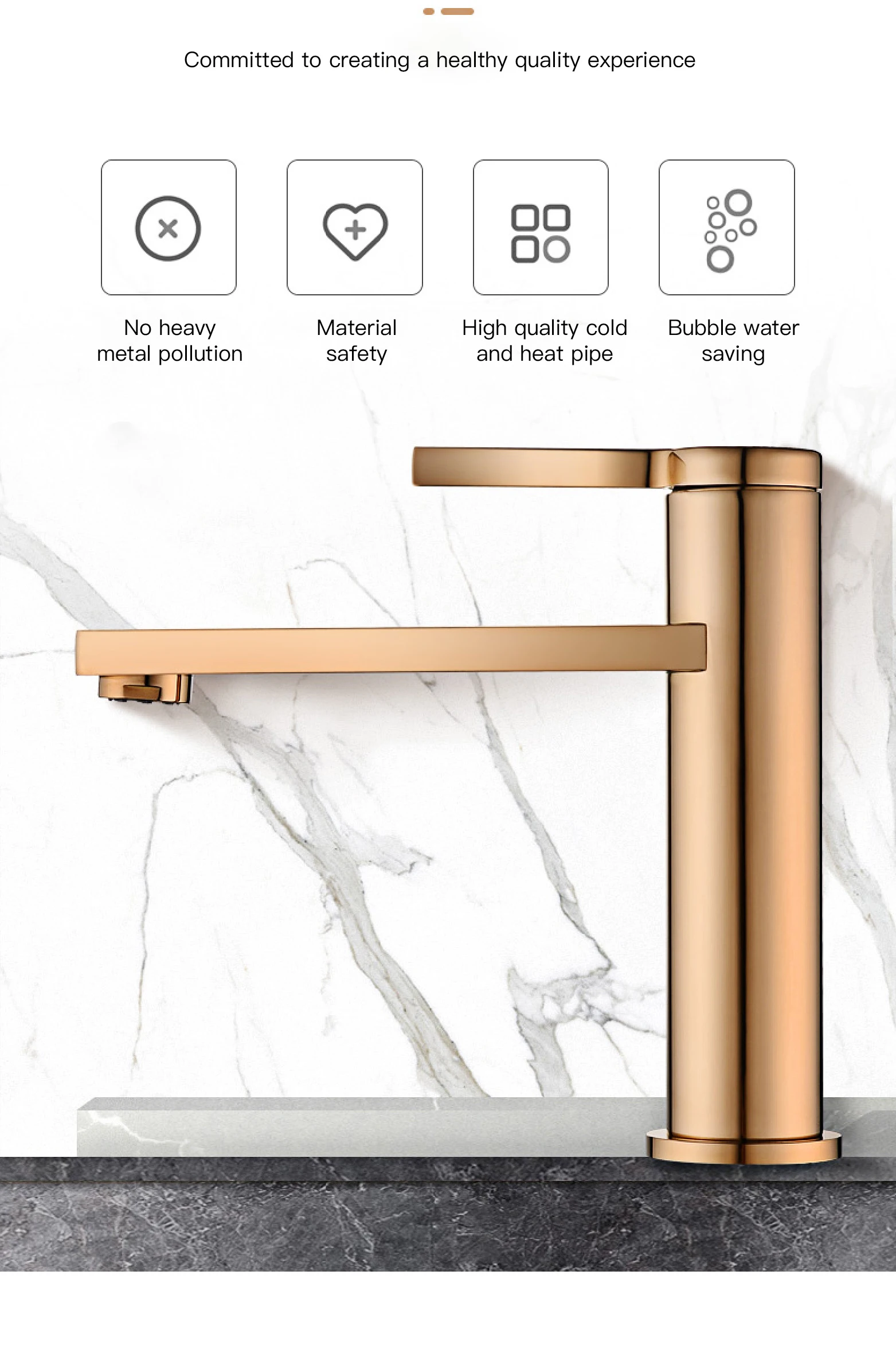 - Bathroom brass faucet simple design