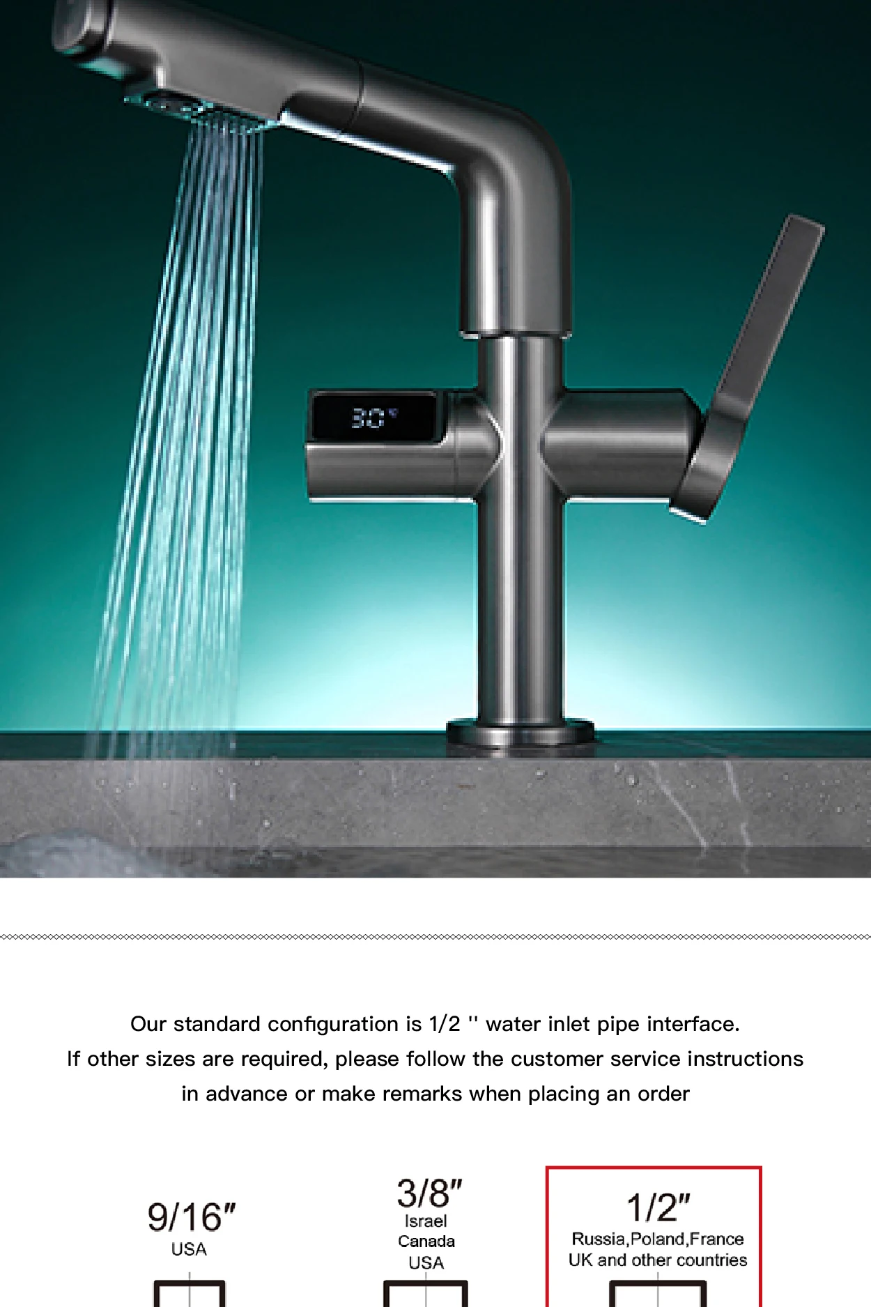 S6da6a60caea2470389fa9c0f06e43f455 - Multifunctional bathroom faucet