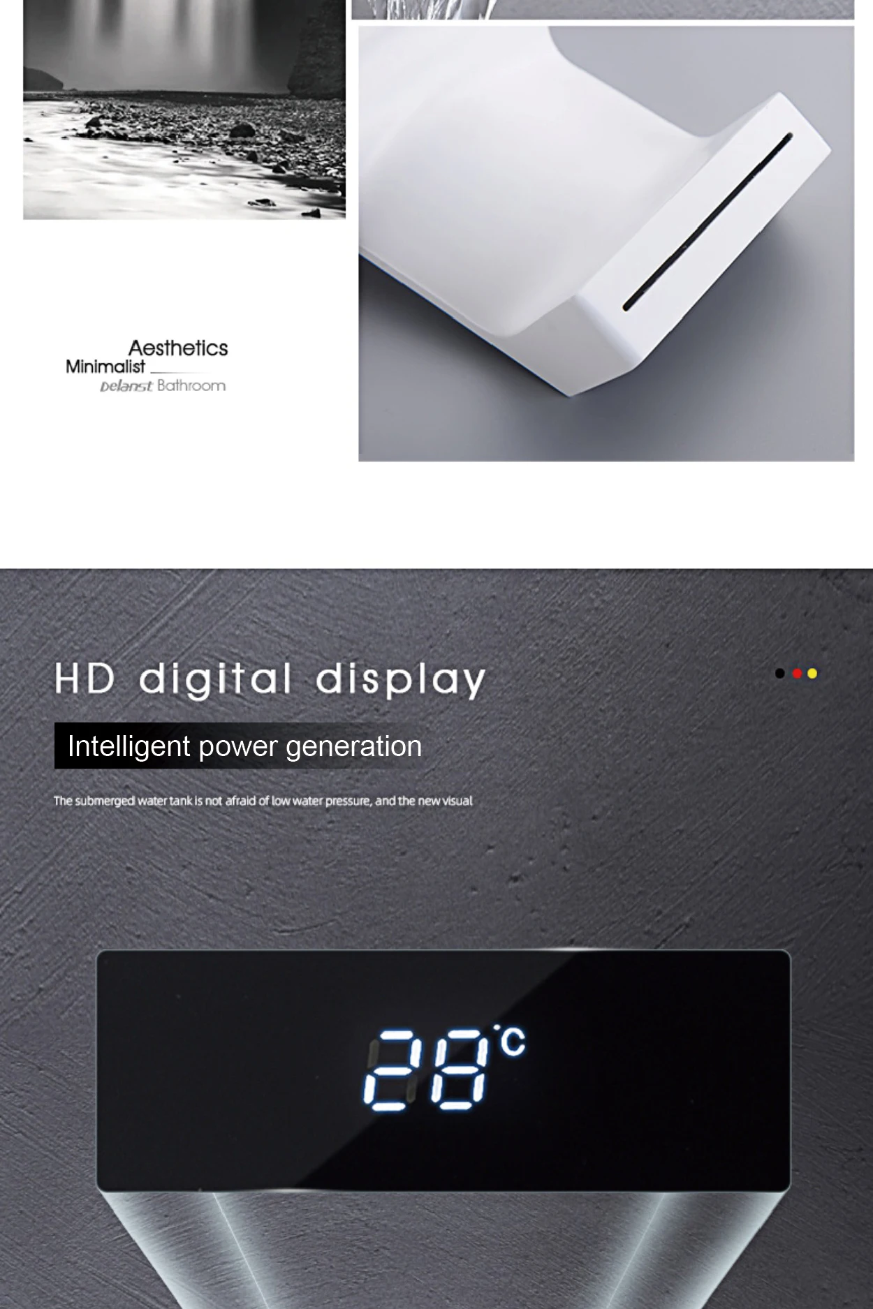 Sa7fc80c5e7c844fcb3d8027bbd615c693 - Bathroom faucet intelligent digital display
